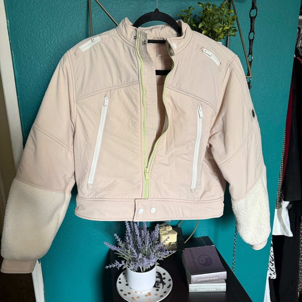 Free People Movement Snow Ski Cream Jacket with White Accents